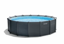 Intex Graphite Panel Pool - 478 X 124 Cm - Met Zandfilterpomp En Accessoires -Zwembaduitrustings Winkel 26384gn blanco 1