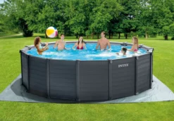 Intex Graphite Panel Pool - 478 X 124 Cm - Met Zandfilterpomp En Accessoires -Zwembaduitrustings Winkel 26384gn sfeerafbeelding zonder accessoires 1