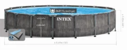 Intex Prism Frame Pool Greywood - 549 X 122 Cm – Met Filterpomp En Accessoires 14 Intex Prism Frame Pool Greywood - 549 X 122 Cm – Met Filterpomp En Accessoires -Zwembaduitrustings Winkel 26744gn zwembadformaat 1