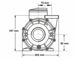 LX WP250 Spa Massagepomp 2,5 PK - 2 Speed -Zwembaduitrustings Winkel 3770.3