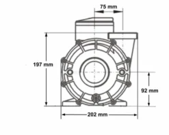 LX WP300 Spa Massagepomp 3 PK - 2 Speed -Zwembaduitrustings Winkel 3771.3 1