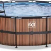 EXIT TOYS EXIT Wood Zwembad - 488 X 122 Cm - Met Zandfilterpomp En Trap