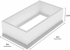 Polystyreen Zwembad Blokkenset - 6,00 X 3,00 X 1,50 M -Zwembaduitrustings Winkel 600x300 zij size