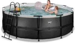 EXIT TOYS EXIT Black Leather Zwembad - 427 X 122 Cm - Met Zandfilterpomp En Trap -Zwembaduitrustings Winkel 688 1200 exit 30 27 14 20 int 4