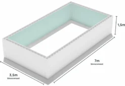 Polystyreen Zwembad Blokkenset High Density - 7.00 X 3.50 X 1.50 M -Zwembaduitrustings Winkel 700x350 zij ps80 size
