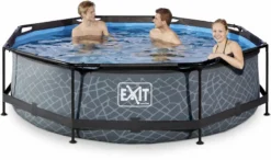 EXIT TOYS EXIT Stone Zwembad - 300 X 76 Cm - Met Filterpomp -Zwembaduitrustings Winkel 711 1200 exit 30 12 10 00 int 4