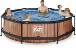 EXIT TOYS EXIT Wood Zwembad - 300 X 76 Cm - Met Filterpomp -Zwembaduitrustings Winkel 765 1200 exit 30 12 10 10 int 3