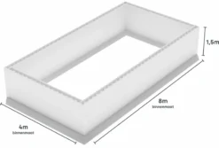 Polystyreen Zwembad Blokkenset - 8,00 X 4,00 X 1,50 M -Zwembaduitrustings Winkel 800x400 zij size