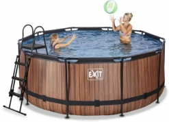 EXIT TOYS EXIT Wood Zwembad - 360 X 122 Cm - Met Zandfilterpomp En Trap -Zwembaduitrustings Winkel 867 1200 30.27.12.10 3