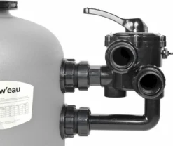 W'eau SPE-500 Side Mount Zandfilter 12m³ -Zwembaduitrustings Winkel 900 1071 side mount blackgrey 3