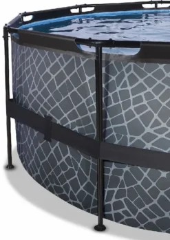 EXIT TOYS EXIT Stone Zwembad - 450 X 122 Cm - Met Zandfilterpomp En Trap -Zwembaduitrustings Winkel 900 638 exit 30 27 15 00 int 3