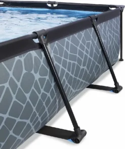 EXIT TOYS EXIT Stone Zwembad - 220 X 150 X 65 Cm - Met Filterpomp -Zwembaduitrustings Winkel 900 753 exit 30 00 21 00 int 3