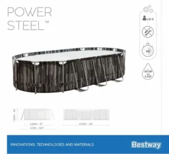 Bestway Power Steel Oval Zwembad - 610 X 366 X 122 Cm - Met Filterpomp En Accessoires -Zwembaduitrustings Winkel 900 989 5611r 01 power steel