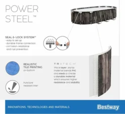 Bestway Power Steel Oval Zwembad - 610 X 366 X 122 Cm - Met Filterpomp En Accessoires -Zwembaduitrustings Winkel 900 989 5611r 02 power steel