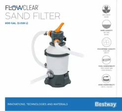 Bestway Flowclear Zandfilterpomp 3 M3/u 16 Bestway Flowclear Zandfilterpomp 3 M3/u -Zwembaduitrustings Winkel bestway flowclear zandfilterpomp 3 0 m3uur 19