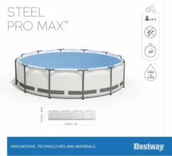 Bestway Steel Pro MAX Zwembad - 366 X 100 Cm - Met Filterpomp En Accessoires -Zwembaduitrustings Winkel bestway steel pro max zwembad 366 x 100 cm set 14