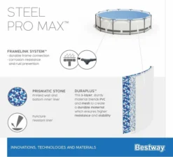 Bestway Steel Pro MAX Zwembad - 366 X 100 Cm - Met Filterpomp En Accessoires -Zwembaduitrustings Winkel bestway steel pro max zwembad 366 x 100 cm set 1