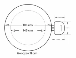 Intex Pure Spa Bubble Therapy Opblaasbare Spa - 4 Persoons -Zwembaduitrustings Winkel intex bubbletherapy 4persoons afmetingen