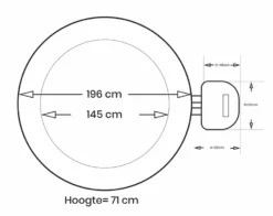 Intex Pure Spa Greywood Deluxe Opblaasbare Spa - 4 Persoons 23 Intex Pure Spa Greywood Deluxe Opblaasbare Spa - 4 Persoons -Zwembaduitrustings Winkel intex greywood deluxe 4persoons afmetingen