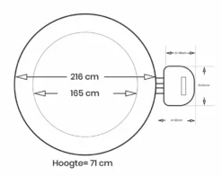 Intex Pure Spa Greywood Deluxe Opblaasbare Spa - 6 Persoons -Zwembaduitrustings Winkel intex greywood deluxe 6persoons afmetingen