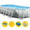 Intex Oval Prism Frame Pool - 610 X 305 X 122 Cm - Met Filterpomp En Accessoires