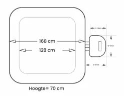NetSpa Caïman Opblaasbare Spa - 4 Persoons -Zwembaduitrustings Winkel netspa caiman afmetingen