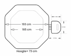 NetSpa Octopus Opbouw Spa - 6 Persoons -Zwembaduitrustings Winkel netspa octopus afmetingen