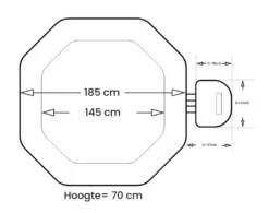 NetSpa Python Opblaasbare Spa - 6 Persoons 13 NetSpa Python Opblaasbare Spa - 6 Persoons -Zwembaduitrustings Winkel netspa python afmetingen
