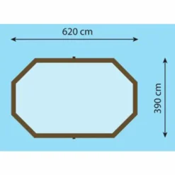 Gardipool Oblong 6.20 X 3.90 X 1.46 M Houten Zwembad -Zwembaduitrustings Winkel oblong6 2